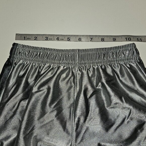 NIKE Athletic Pants Silver Gray Drawstring Waist Ankle Zipper Youth Medium 10-12 - Picture 10 of 13